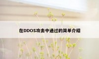 在DDOS攻击中通过的简单介绍