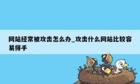 网站经常被攻击怎么办_攻击什么网站比较容易得手