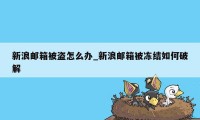 新浪邮箱被盗怎么办_新浪邮箱被冻结如何破解