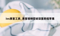 ios黑客工具_黑客视频壁纸设置教程苹果