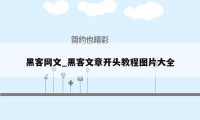 黑客网文_黑客文章开头教程图片大全