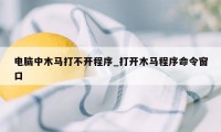 电脑中木马打不开程序_打开木马程序命令窗口