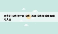 黑客的技术指什么技术_黑客技术概括图解图片大全