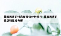 美国黑客的特点和性格分析图片_美国黑客的特点和性格分析