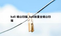 kali 端口扫描_kali批量全端口扫描