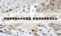 网络黑客属于什么犯罪_我是网络黑客怎么办