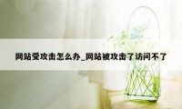 网站受攻击怎么办_网站被攻击了访问不了